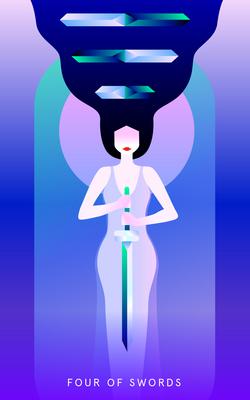 Mystic Mondays Tarot Four of Swords