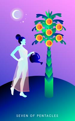 Mystic Mondays Tarot Seven of Pentacles